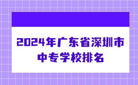 2024年廣東省深圳市中專學(xué)校排名