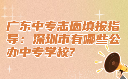 深圳市有哪些公辦中專學(xué)校?