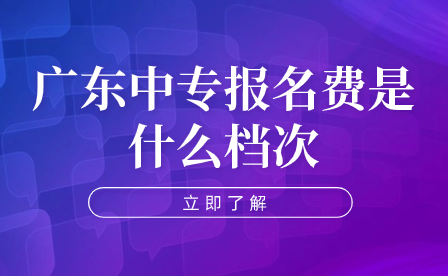廣東中專報(bào)名費(fèi)是什么檔次
