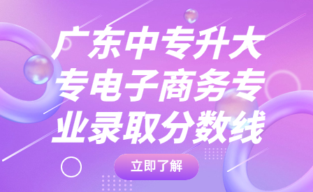 廣東中專升大專電子商務(wù)專業(yè)錄取分數(shù)線