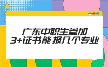 廣東中職生參加3+證書能報幾個專業(yè)