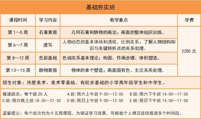 基礎(chǔ)夯實班