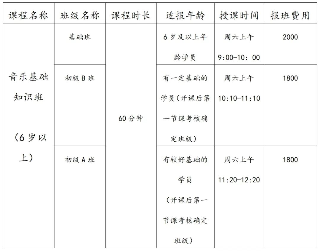 音樂基礎(chǔ)知識班
