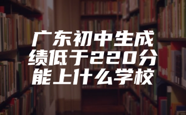 廣東初中生成績低于220分能上什么學(xué)校